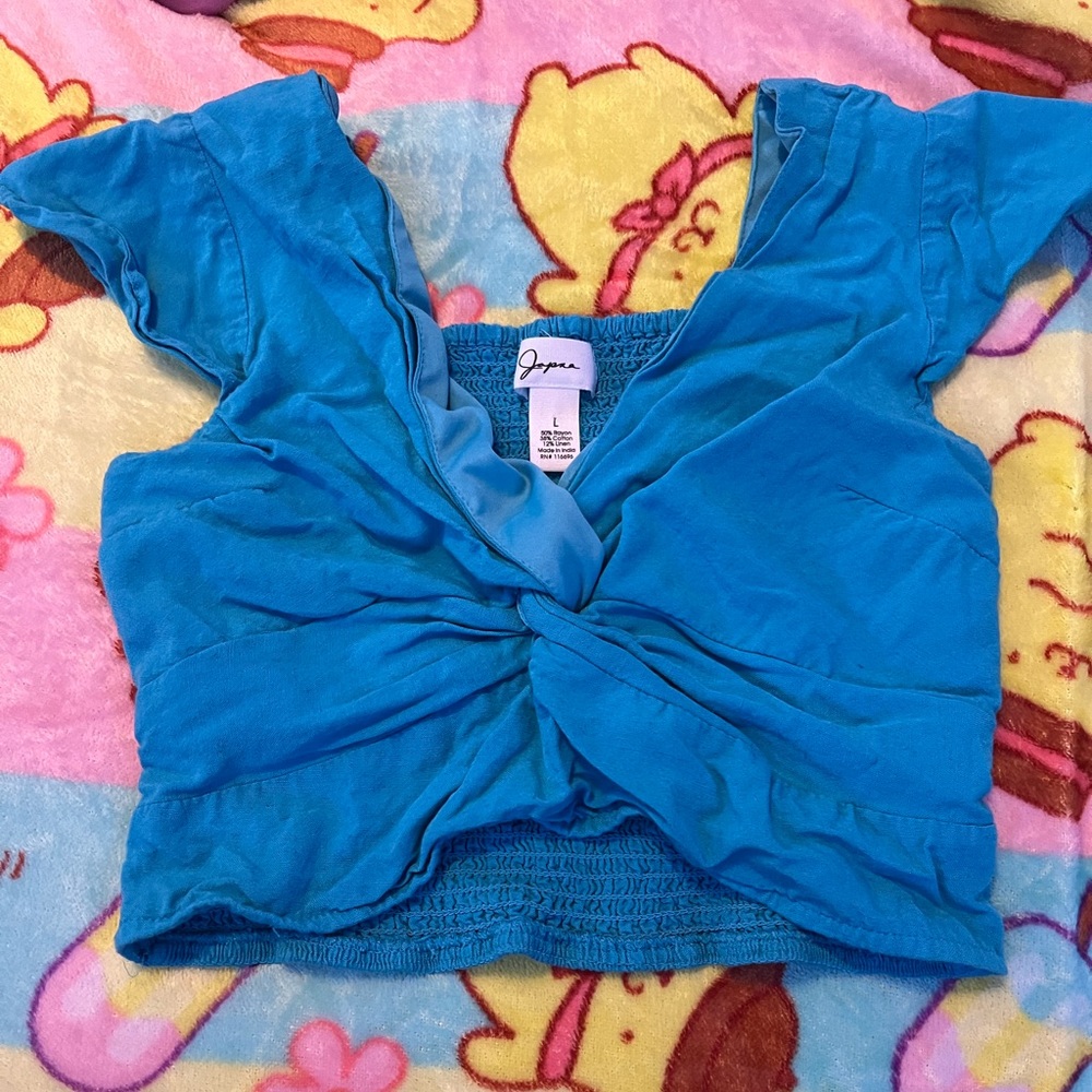 Japna Blue Knotted Crop Size Large.
